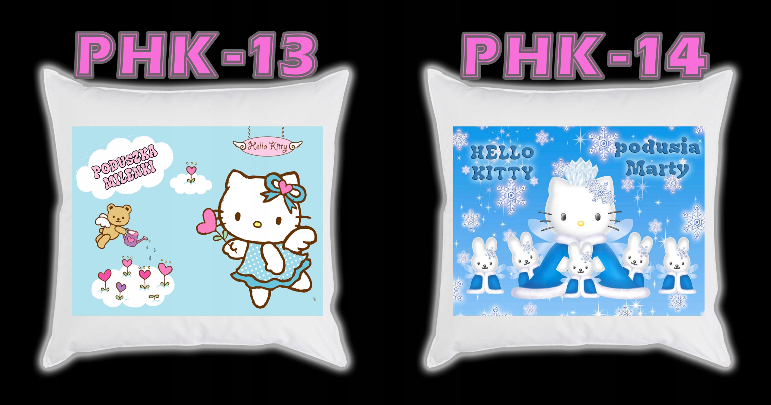 PODUSZKA Hello Kitty + IMIĘ DZIECKA PREZENT Bohater Hello Kitty