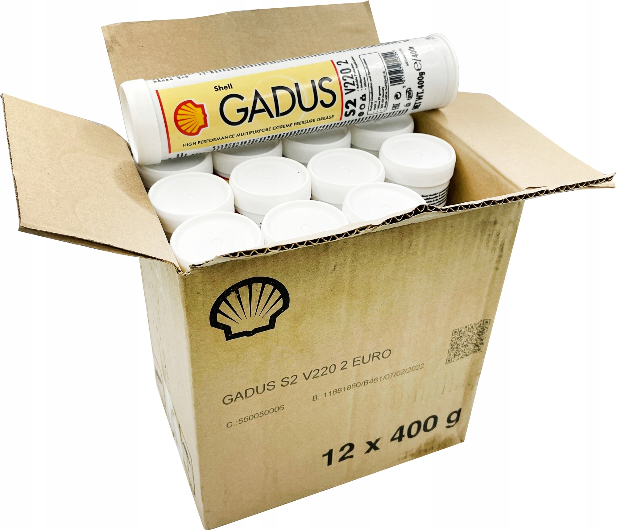 SHELL GADUS S2 V220 EP2 12x 400G SMAR DO ŁOŻYSK Pojemność opakowania 400 ml