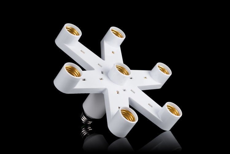 

Splitter, rozgałęziacz do żarówek E27 7 gniazd