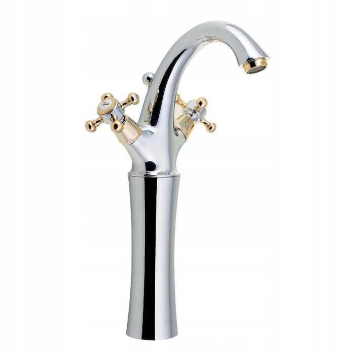 Sapho Antea vysoká umývadlová batéria 300 mm chróm/zlato 3272L