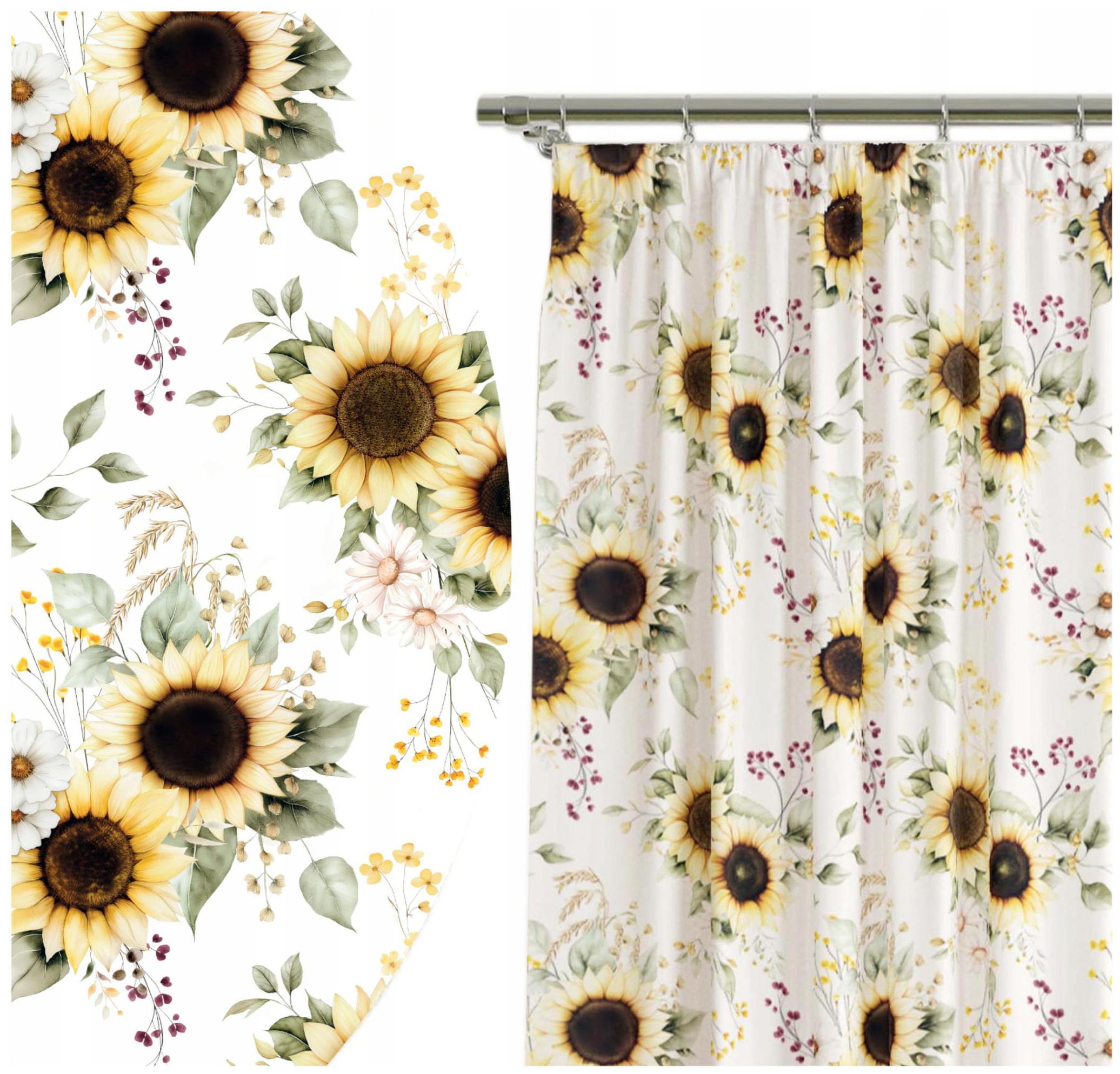 Hotový Závěs na Tašce 140x160 Závěs Slunečnice 10650