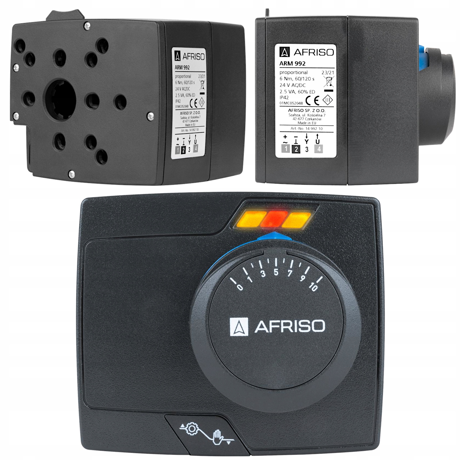 Siłownik Elektryczny Afriso Arm 992 Proporcjonalny 60/120s 24V Pro Click