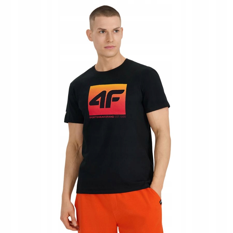 KOSZULKA MĘSKA 4F T-SHIRT PODKOSZULEK BLUZKA SPORTOWA NA CO DZIEŃ Linia regular