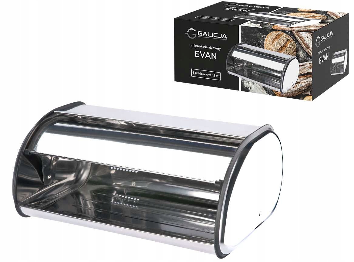 Chlebak stalowy nierdzewny pojemnik pieczywo mały