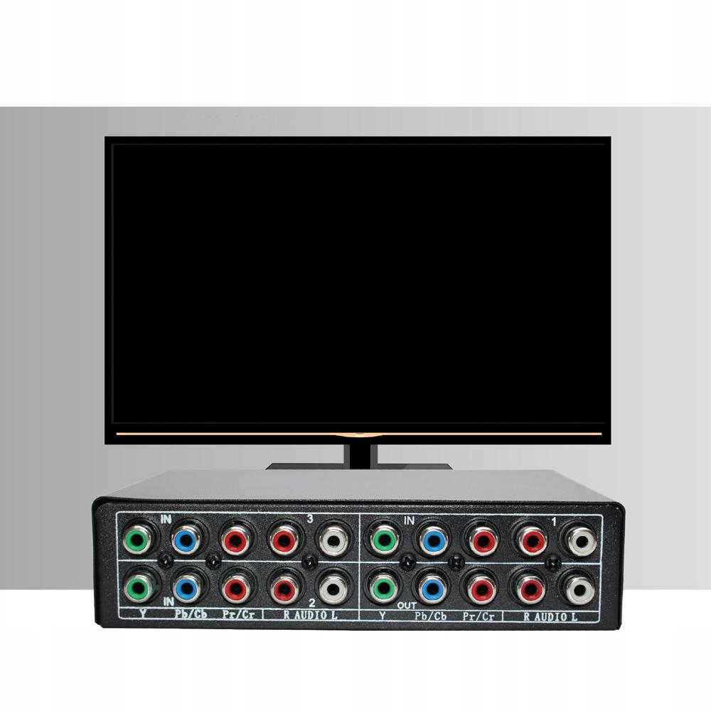 3 in 1 Out Component AV Video Switch Box,