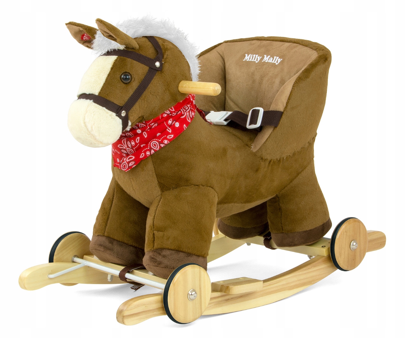 Milly Mally Koń Polly Dark Brown konik na biegunach, kółkach na roczek