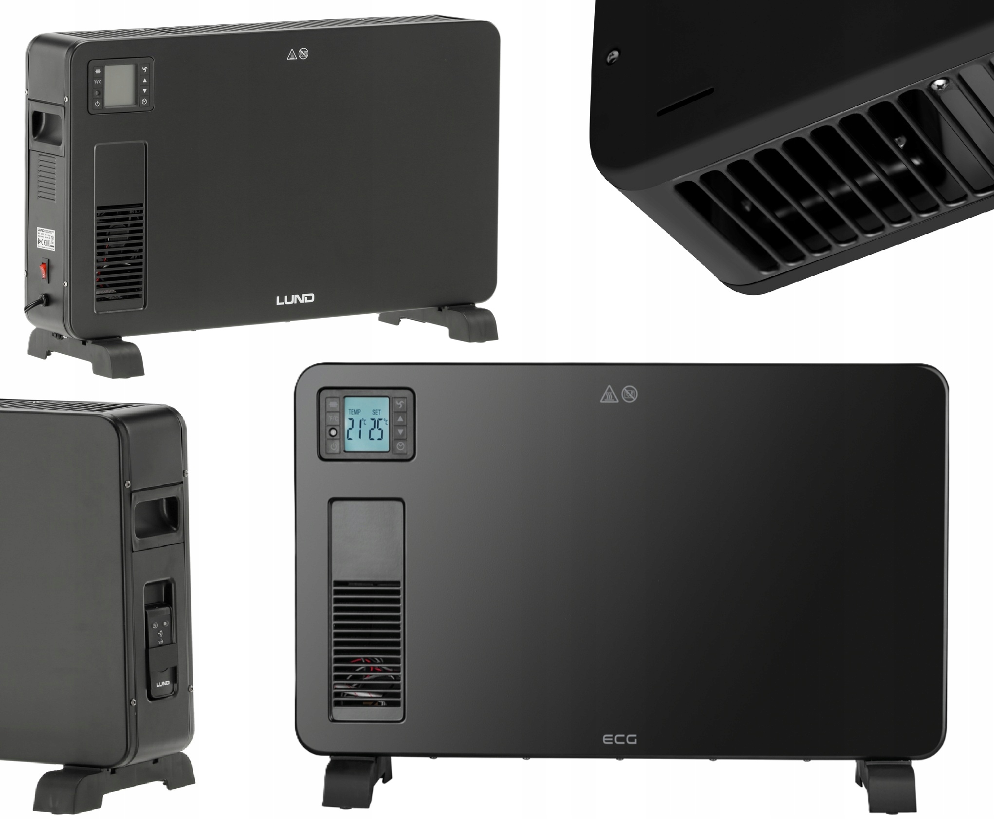 Elektrický Konvektorový Ohrievač Pec Farelka LCD 2300W Čierny 68652