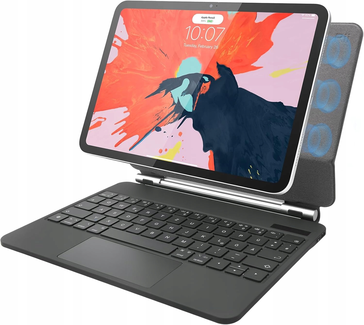 Puzdro s klávesnicou Rii 128BS pre iPad 10. generácie 10,9" 2022 Qwertz