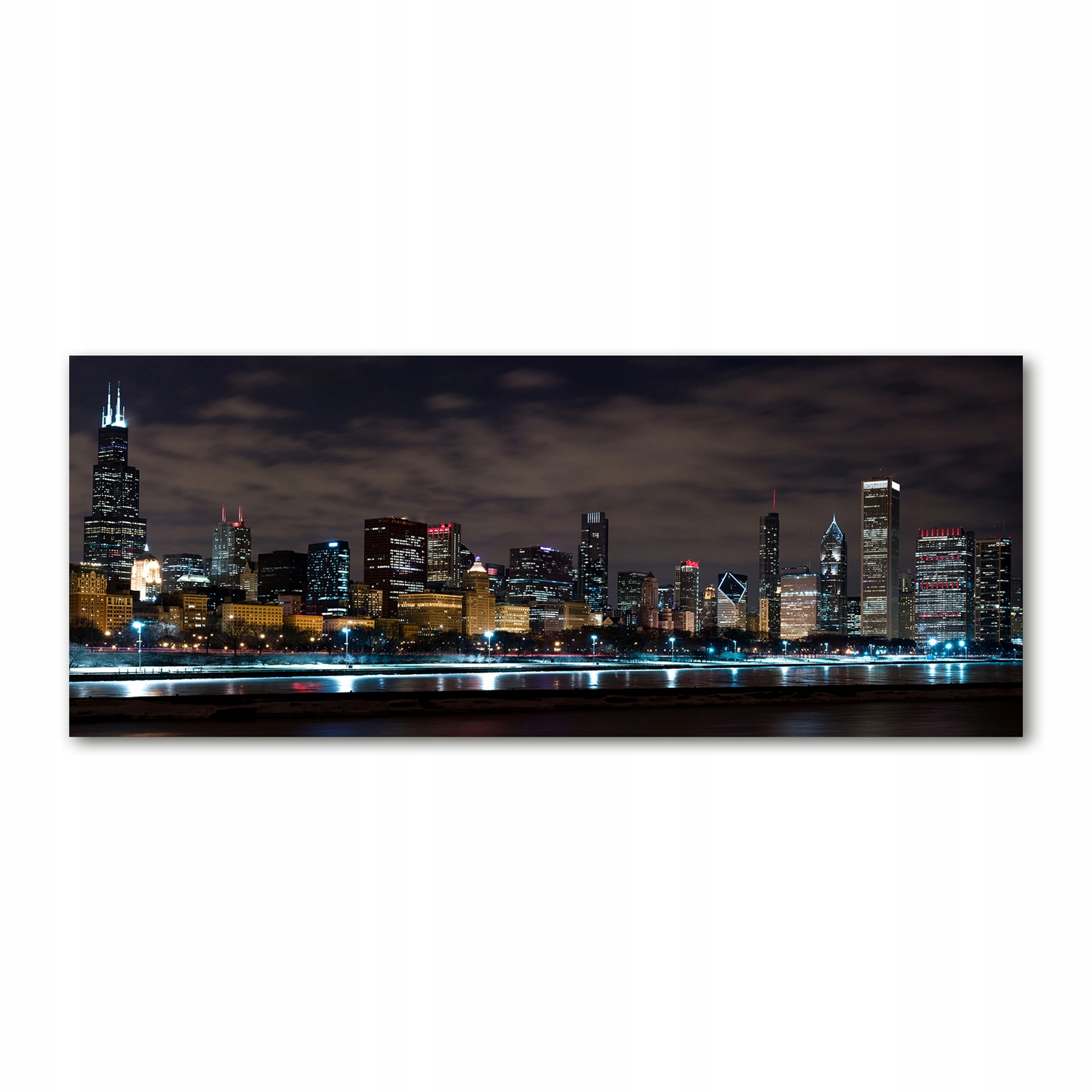 

Foto obraz akryl zdjęcie Chicago nocą 125x50 cm