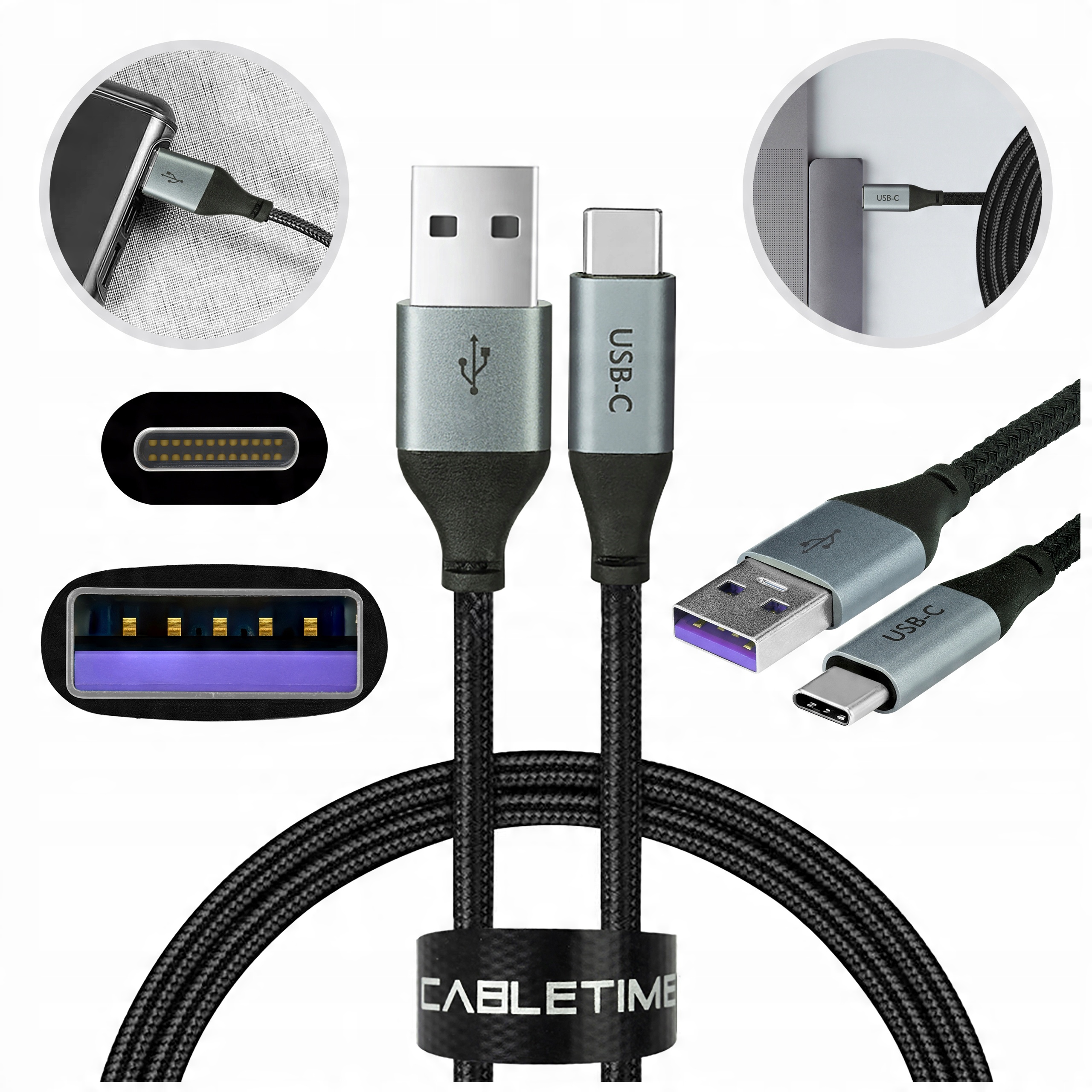 

Auda Kabel Usb-c typ-C Quick Charge Qc 4.0 5A 1,5m