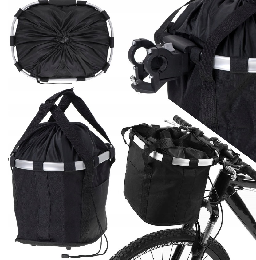 КОШИК ДЛЯ ВЕЛОСИПЕДА КОШИК ДЛЯ КЕРМА ДЛЯ ВЕЛОСИПЕДА ПРИКРІПЛЕНА СУМКА + ТРИМАЧ Максимальне навантаження 5 кг