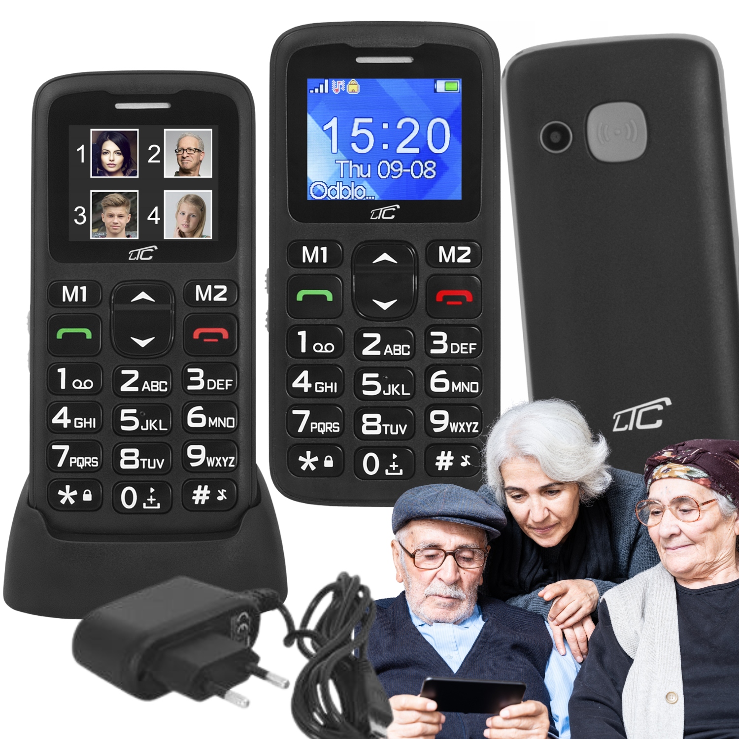 Telefon pro seniory Ltc Mob 10 s funkcí Sos Bluetooth a velkými tlačítky