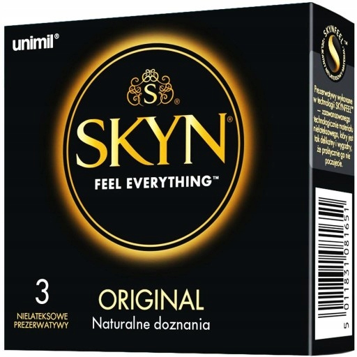 

Unimil Skyn Original nielateksowe cienkie 3 szt.