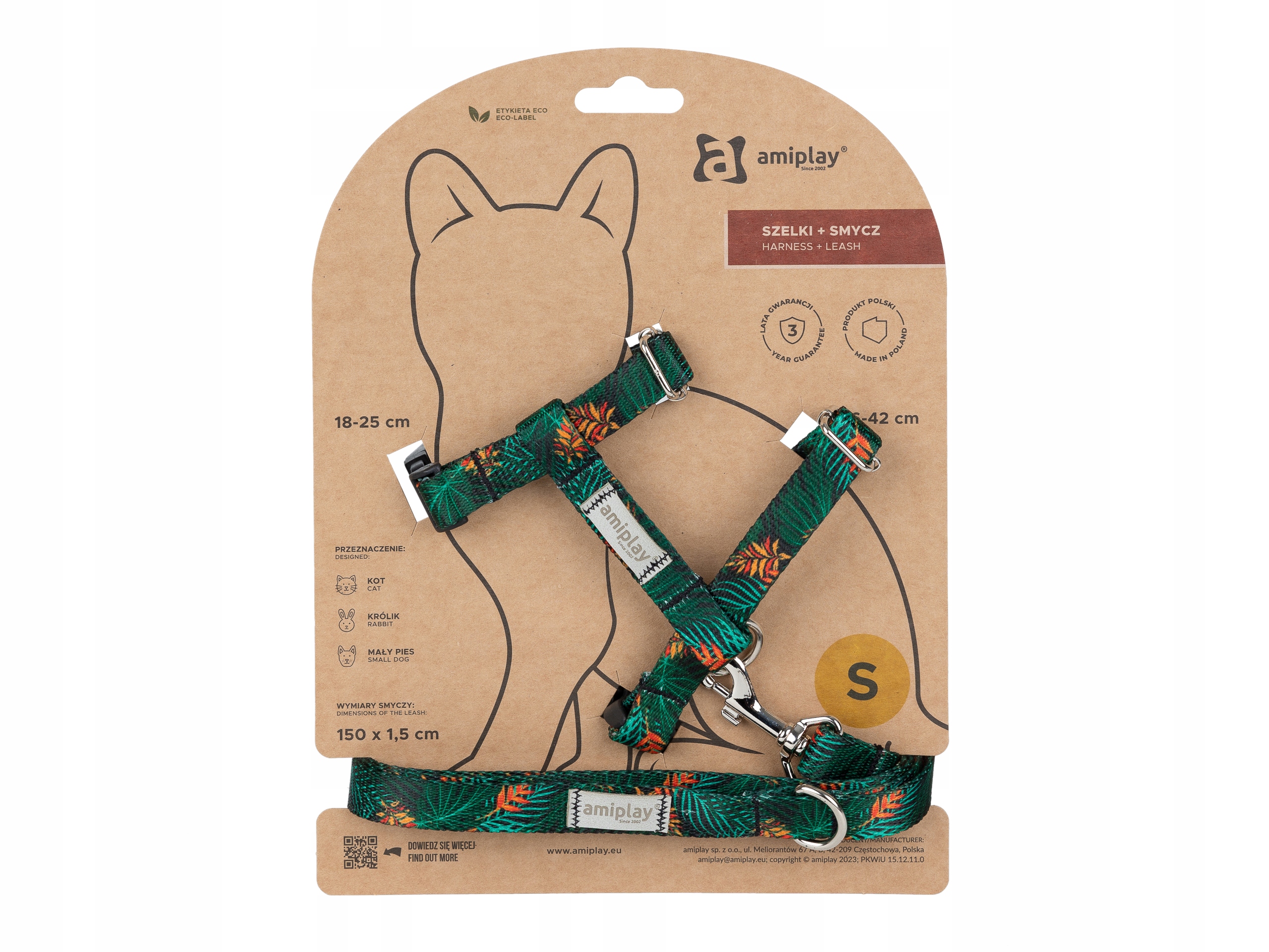 Levně Amiplay BeHappy S pro kočky Cat postroj vodítko