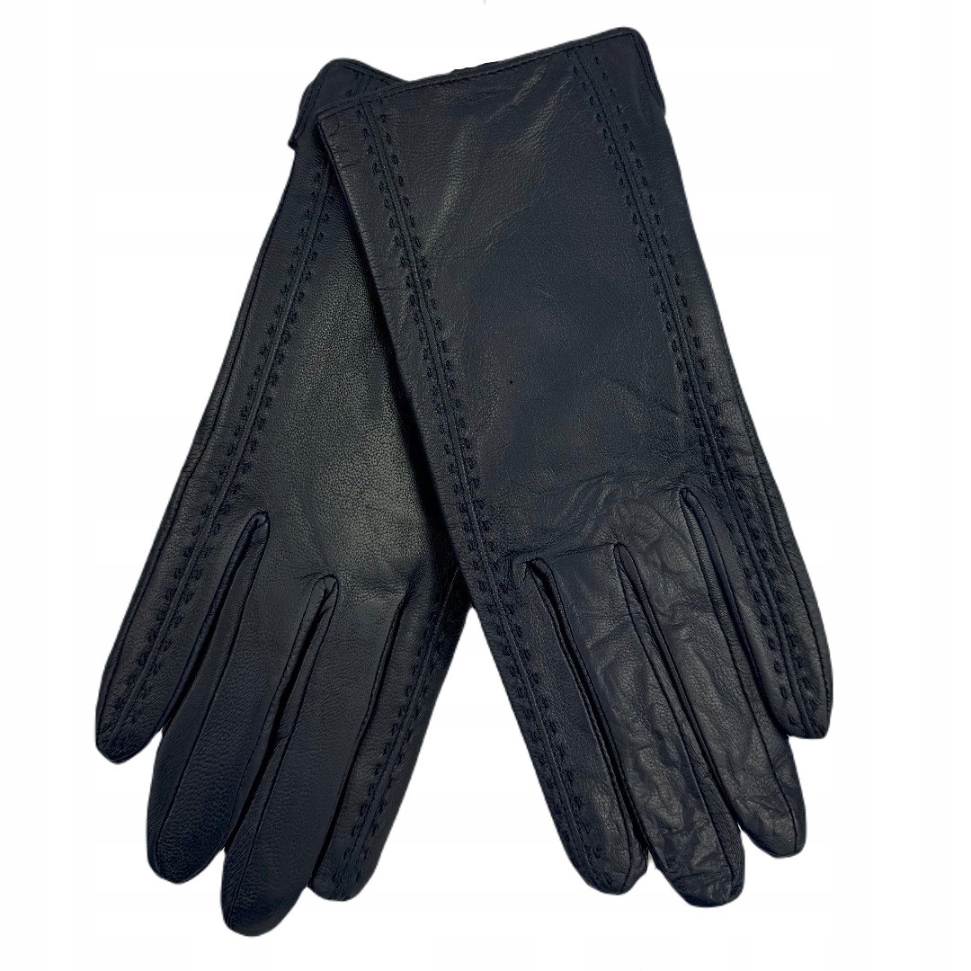 Kožené rukavice Toscanio LG-A1608 L, námořnická modrá