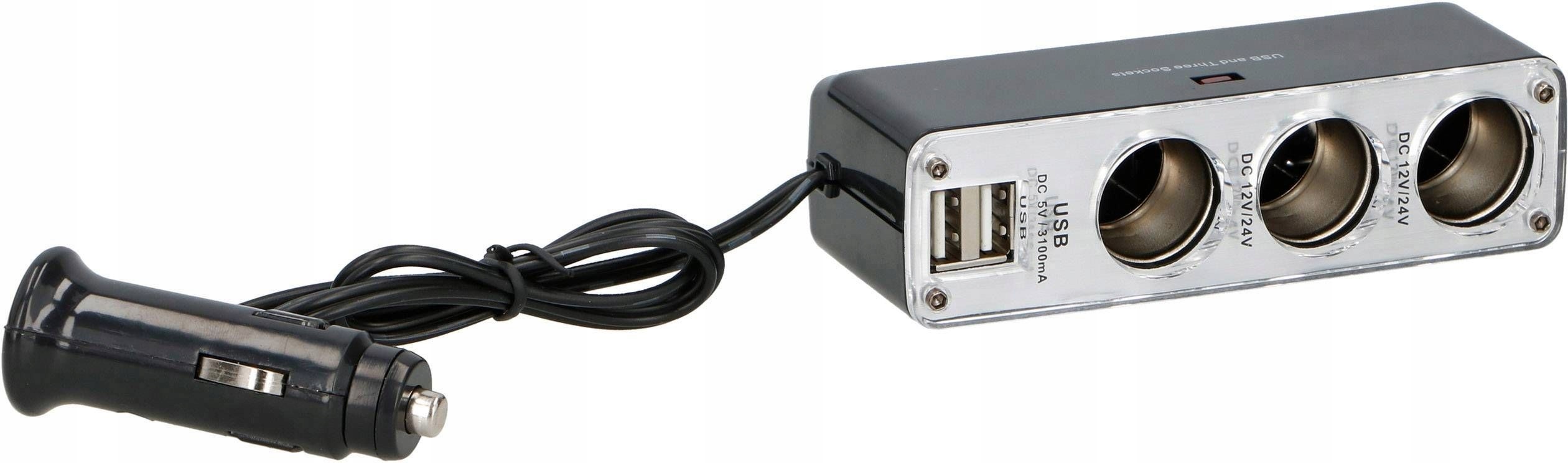 

Dunlop Rozgałęźnik Rozdzielacz zapalniczki +2x Usb