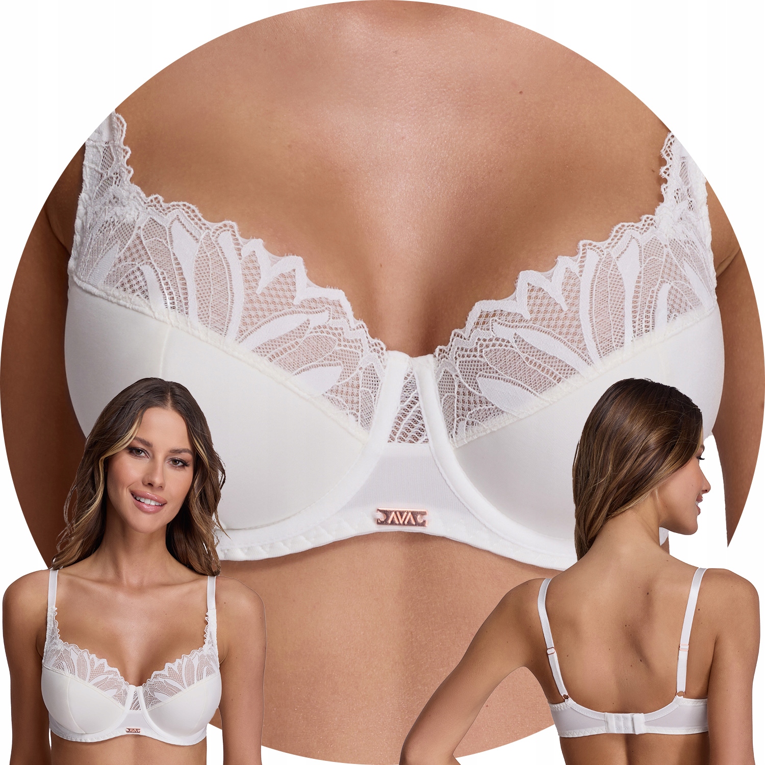 Ava 2105 Yasemin Polovyztužená podprsenka Semi Soft ecru 80H