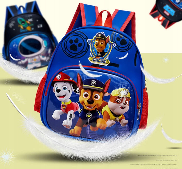 Plecak dla przedszkolaka chłopca szkolny kieszenie PSI PATROL + BRELOK Bohater / Bajka Psi Patrol