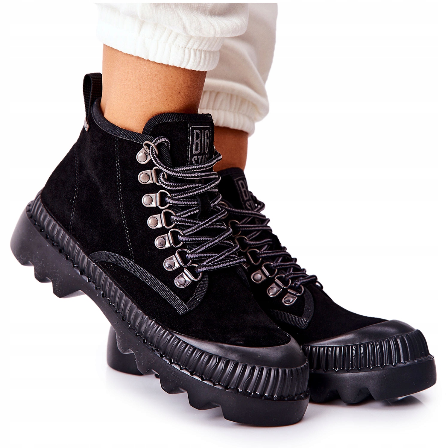 

Trapery Botki Workery Big Star II274363 Czarne 38