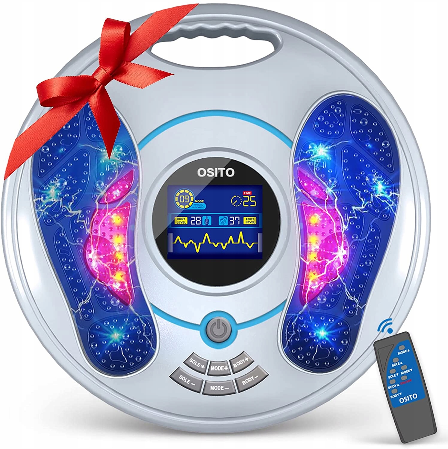 Mażer do Stóp Stymulator Krążenia Ems Tens 99 Poziomów Masaż Stóp Pilot