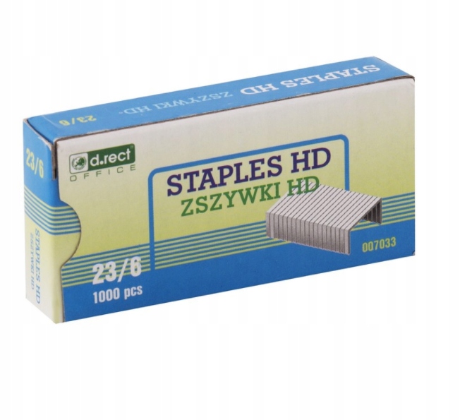 

Zszywki D.rect 23/6 a'1000 do 30 kartek