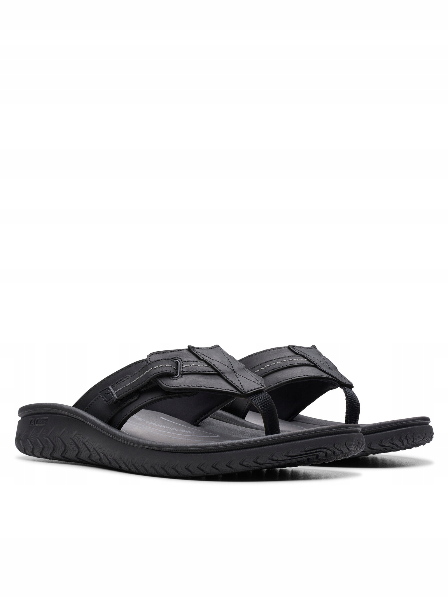 Clarks Pánské Pantofle Žabky Přírodní Kůže Černé 46 Jla