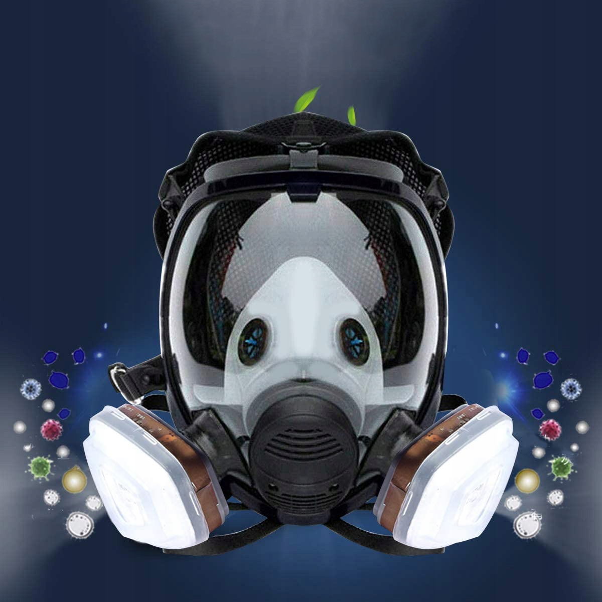 PEŁNĄ MASKA 6800 DO RESPIRATORA FARBĄ CHEMICZNĄ Marka Bedee