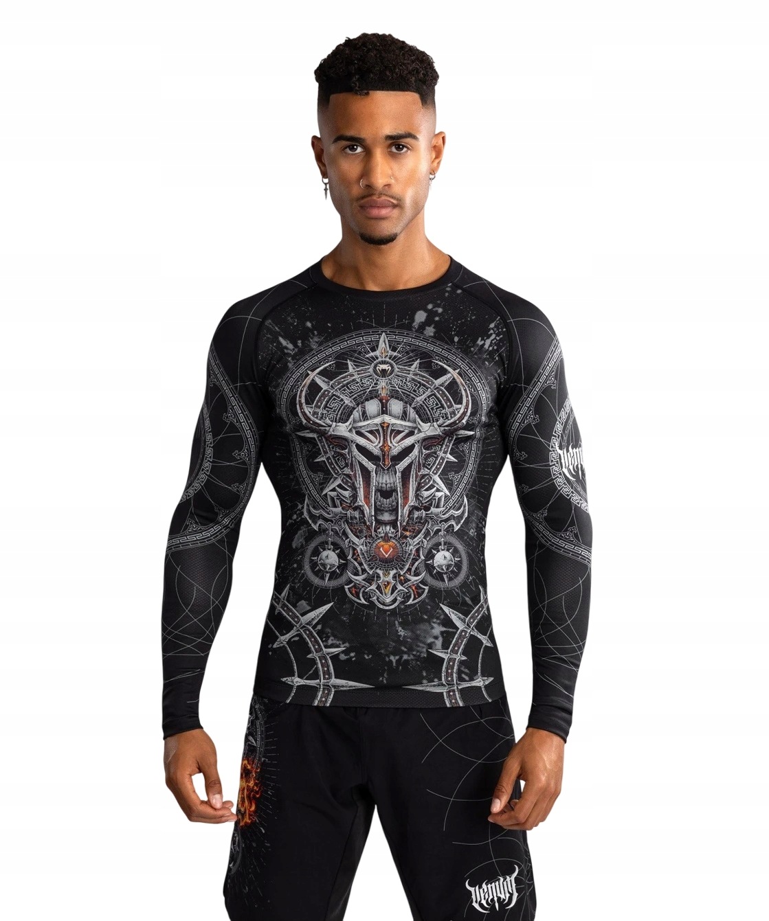 Rashguard Tričko Venum Gladiator 5.0 XL Černá/stříbrná