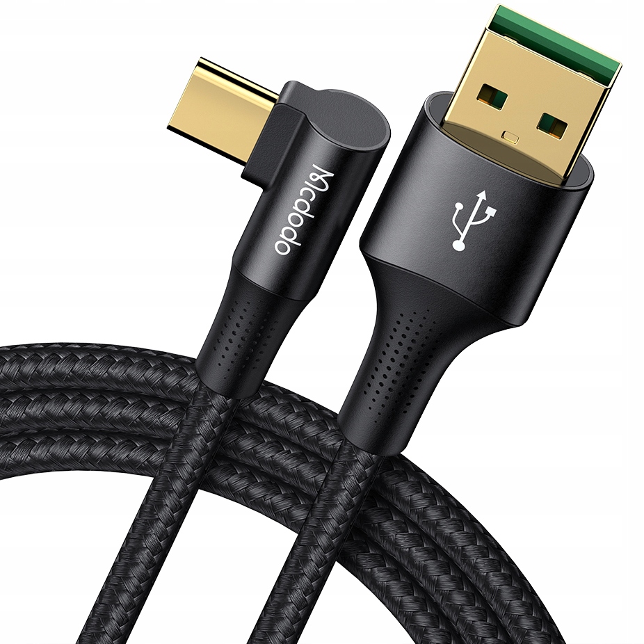 MCDODO MOCNY SZYBKI KABEL KĄTOWY USB-C 65W 6A 2M