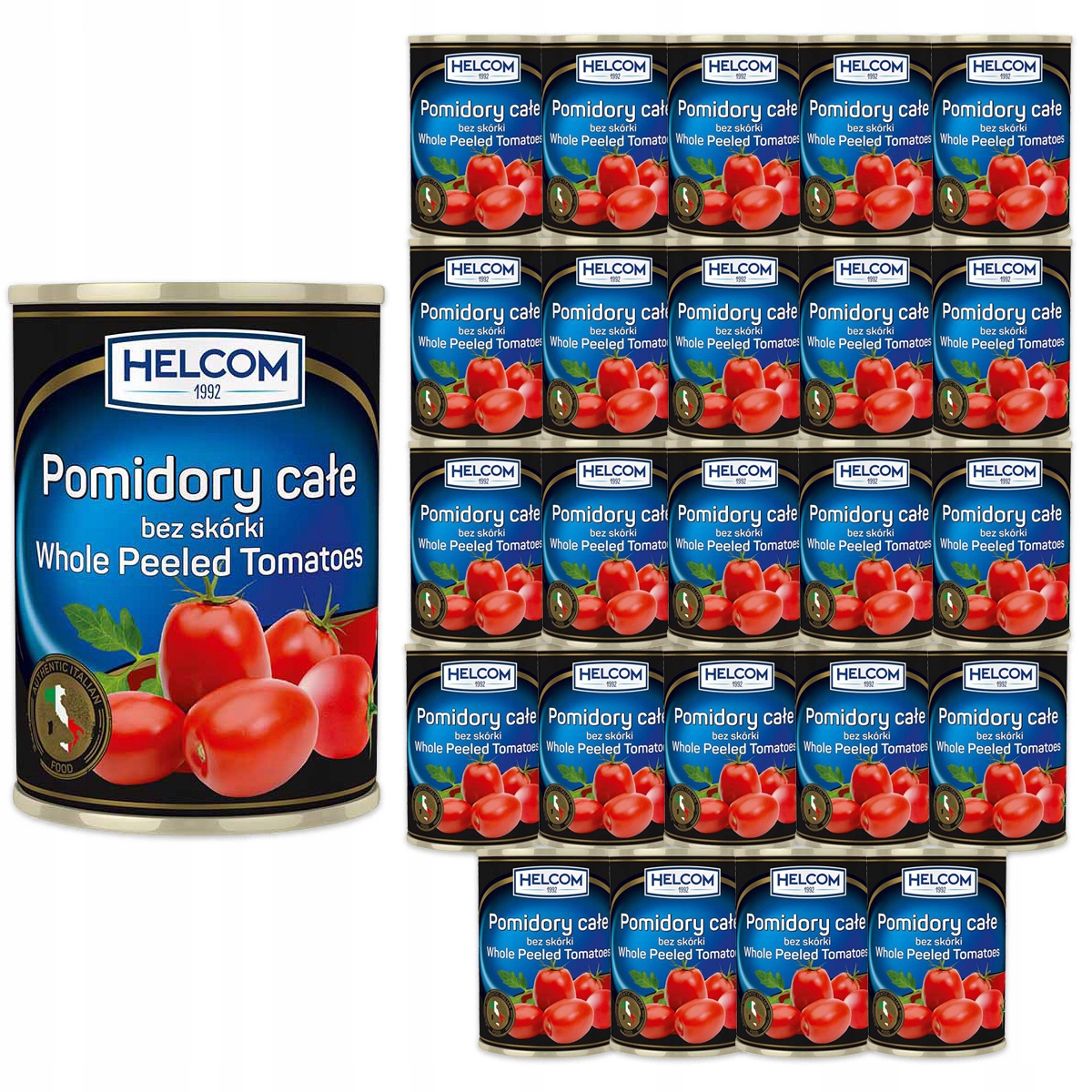 Helcom Pomidory całe bez skórki 400g x 24 sztuki