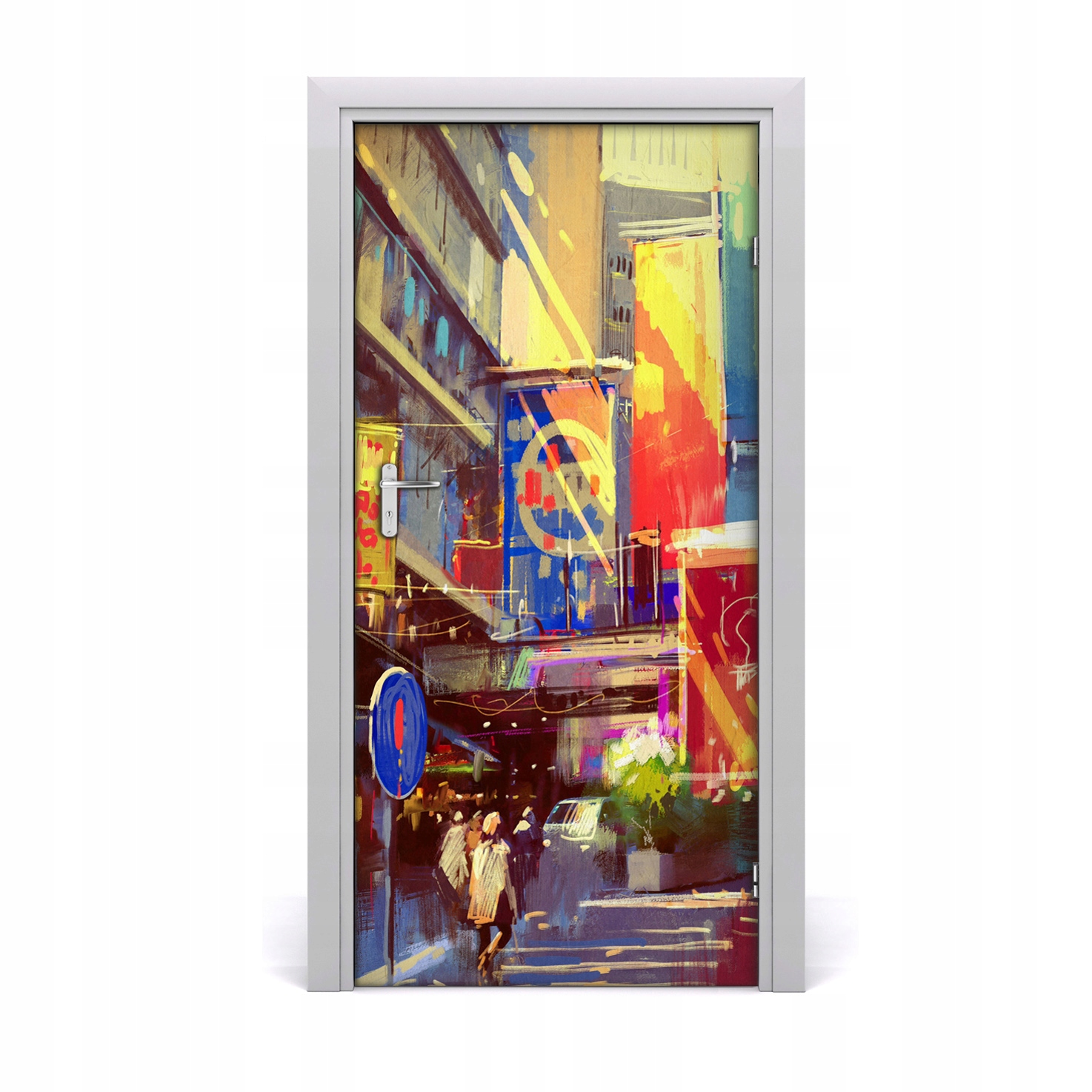

Fototapeta samoprzylepna na drzwi Kolorowe miasto