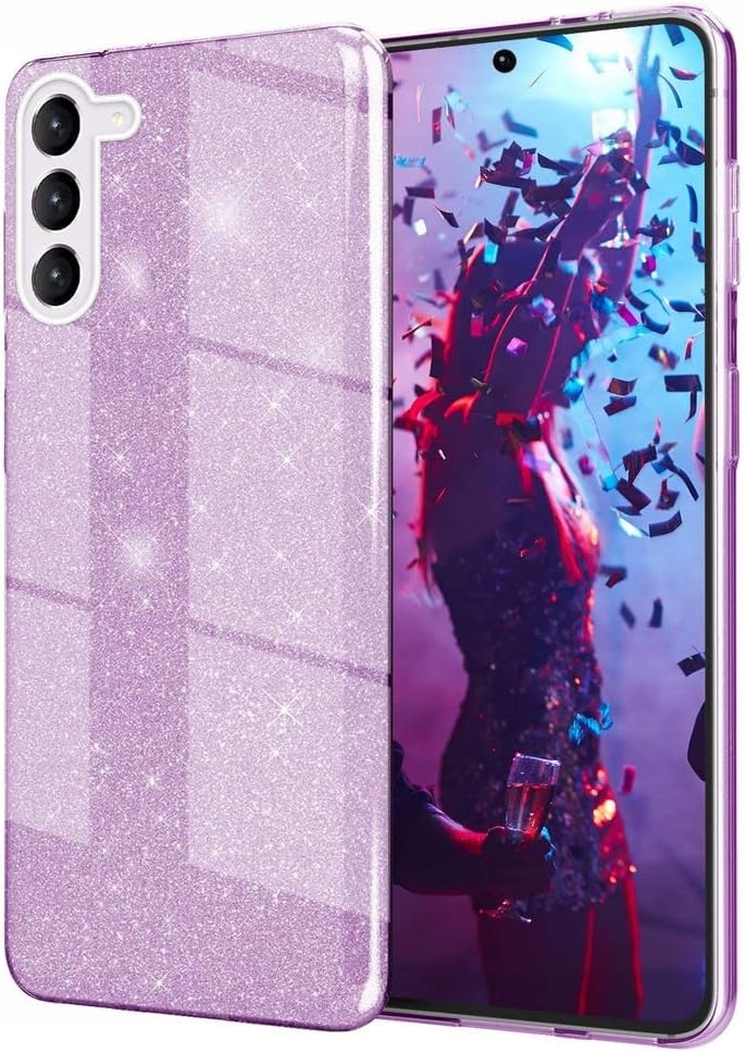 Kaliroo etui z brokatem do Samsung Galaxy S23 fiolet brokatowe