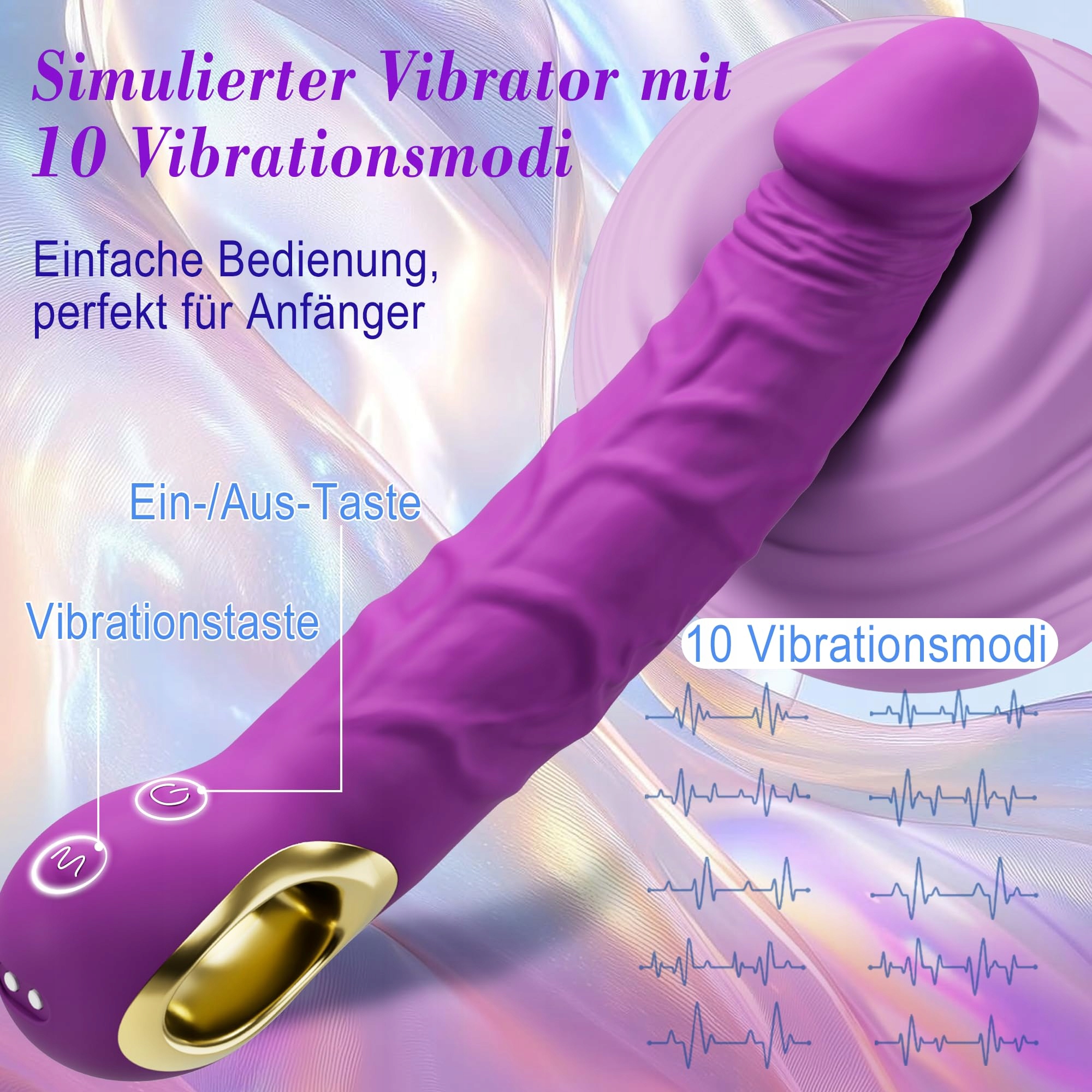 VIBRATION Zestaw Wibratorów Dla Kobiet 10 Trybów Wibracji Dildo Analne — miniatura 2