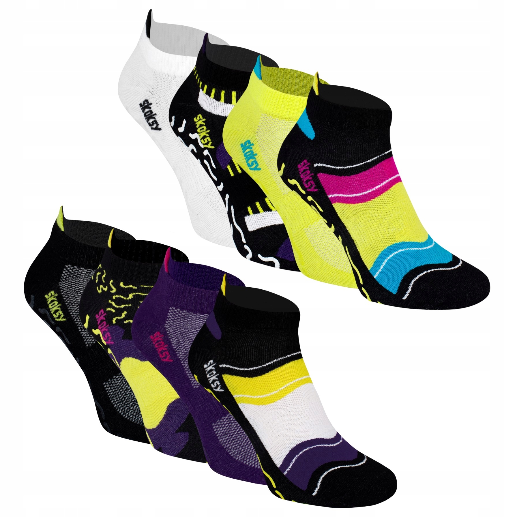 8 x Ponožky Abs Protiskluzové Dámské Jóga Fitness Posilovna 36-40 Zooksy