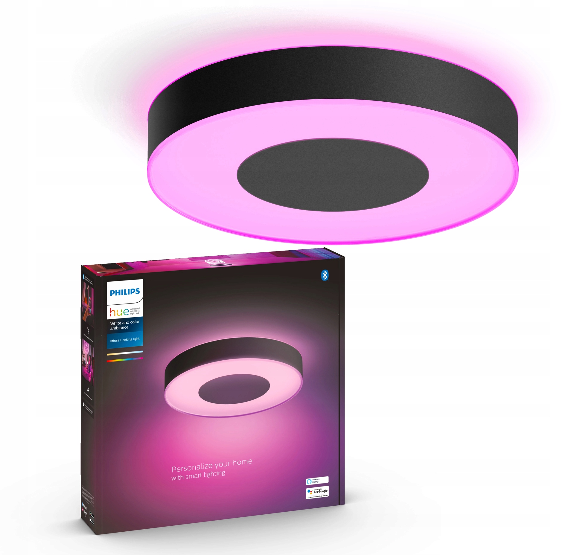 Philips Hue Infuse Rgb Tw Inteligentné Led stropné Stropné Svietidlo 42 cm