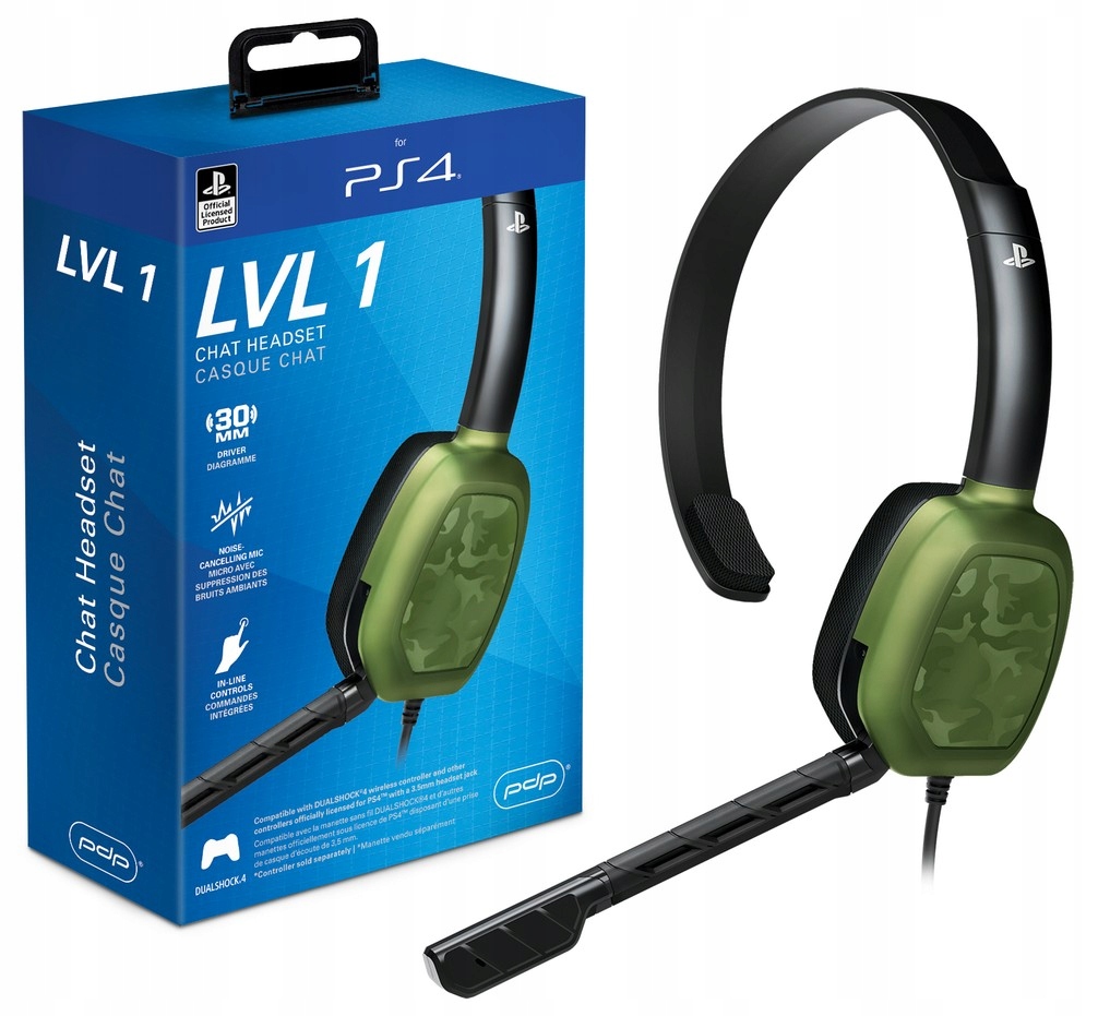 

Pdp Słuchawki PS4 LvL.1 Sony Camo Green - LVL 1