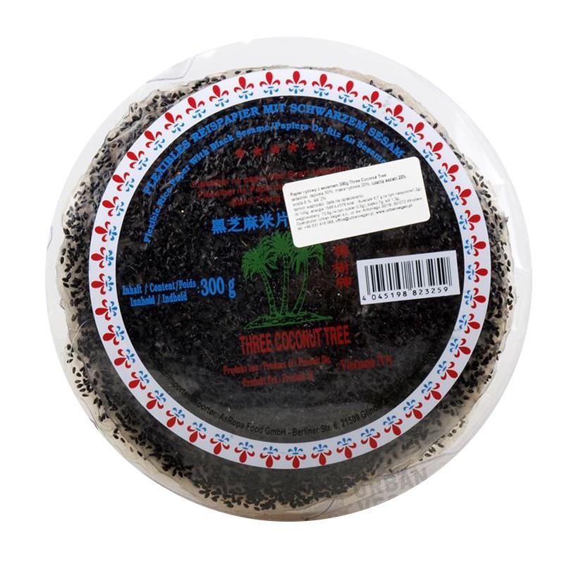

Papier ryżowy z czarnym sezamem 22cm 300g