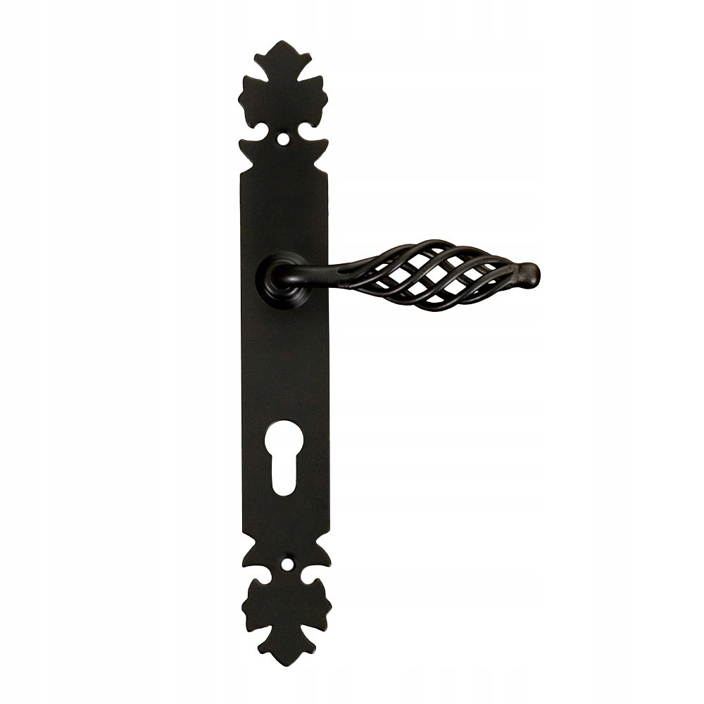 Klika na dveře Lagos se štítkem na vložku 72 mm Černá