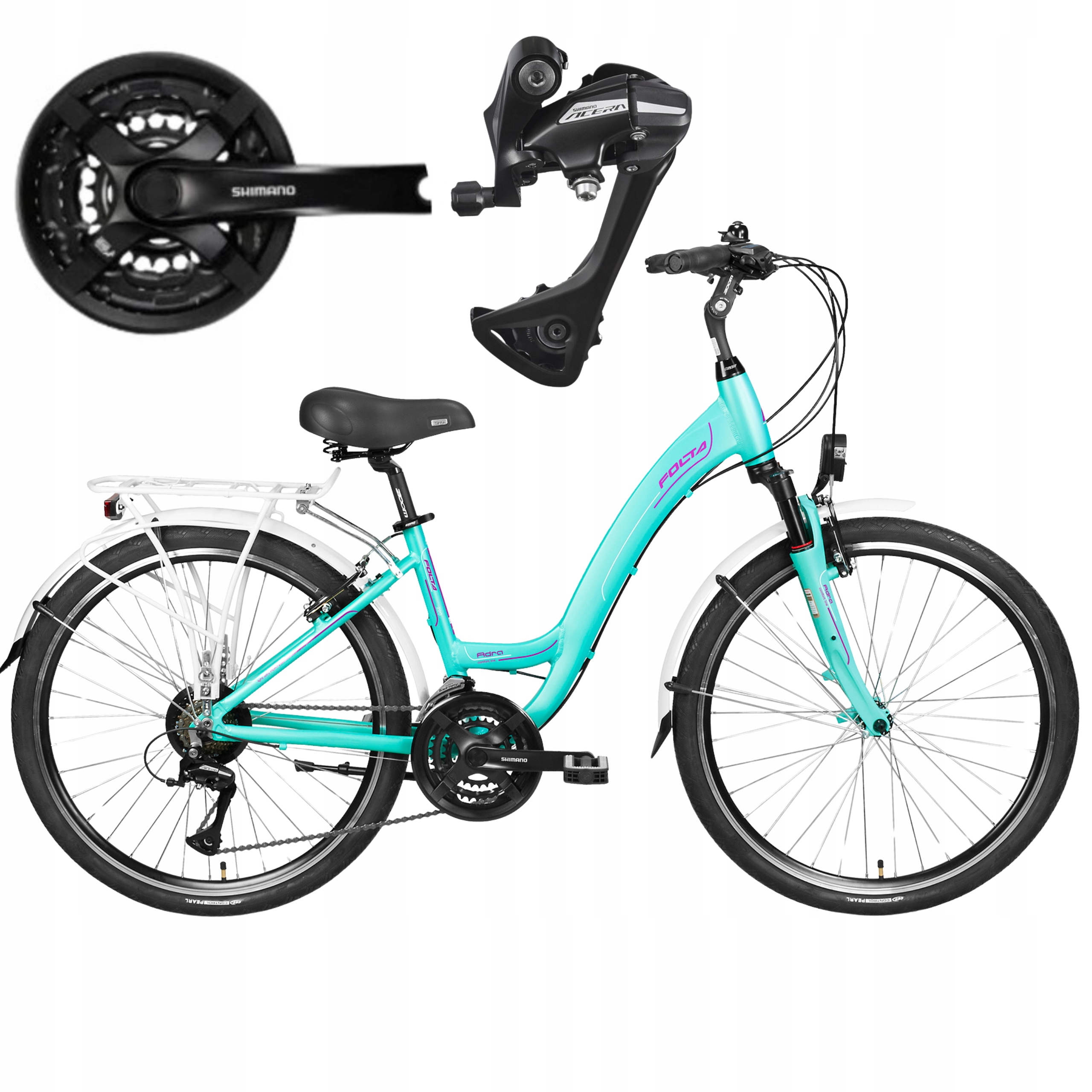 Rower Dziecięcy 24 Lekki rowerek na komunię damka dla dziewczynki Shimano