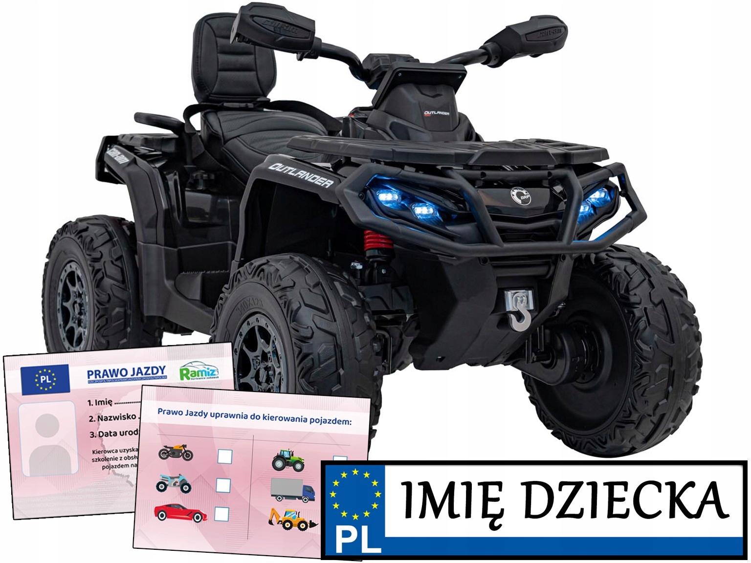 elektryczny Quad Na Akumulator dla dzieci Can Am Outlander Atv mocny silnik