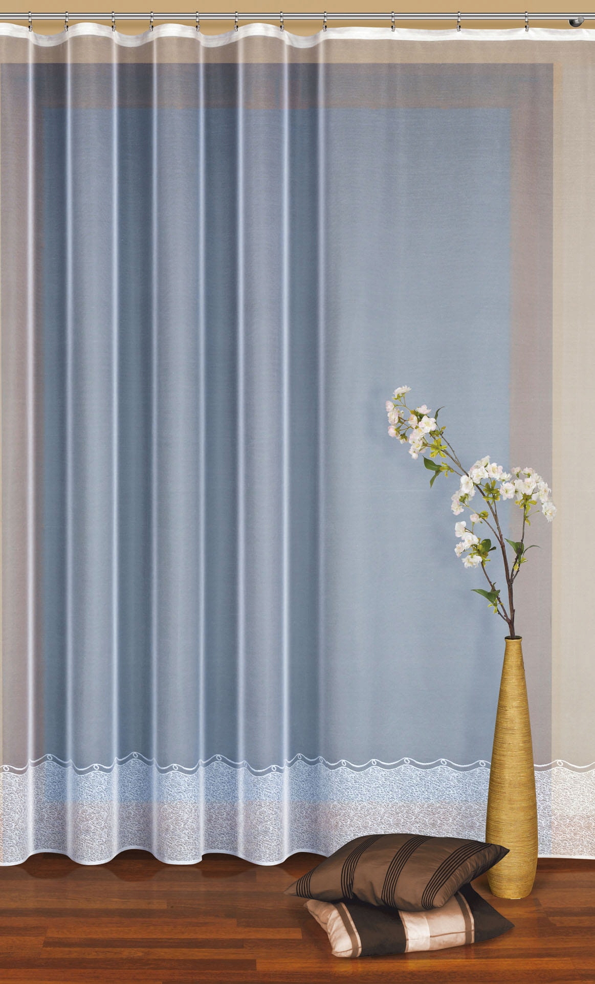 Mg Záclona žakár 31697 Bílá 500x180 cm hotová obšitá M