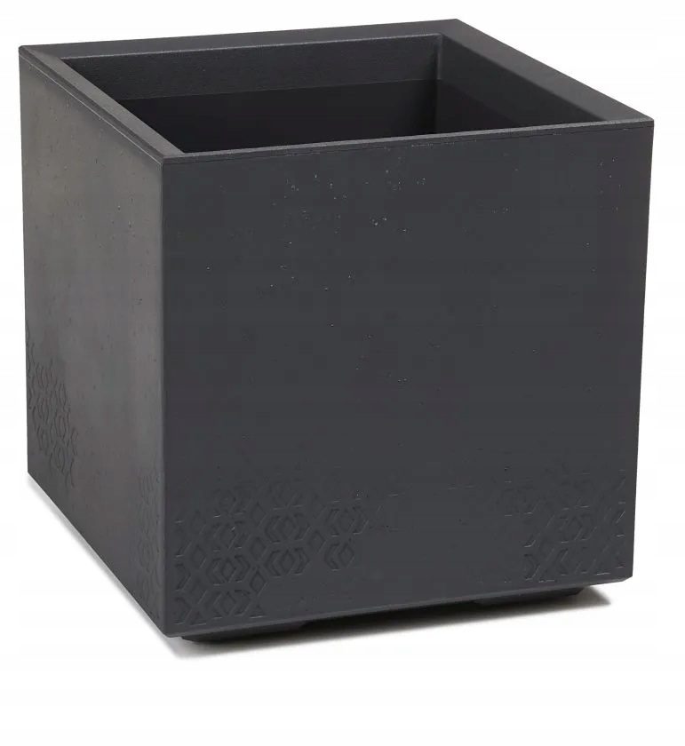 Kwietnik Karo Eco recycled 400x400 antracyt Eko donica na kółkach Lamela