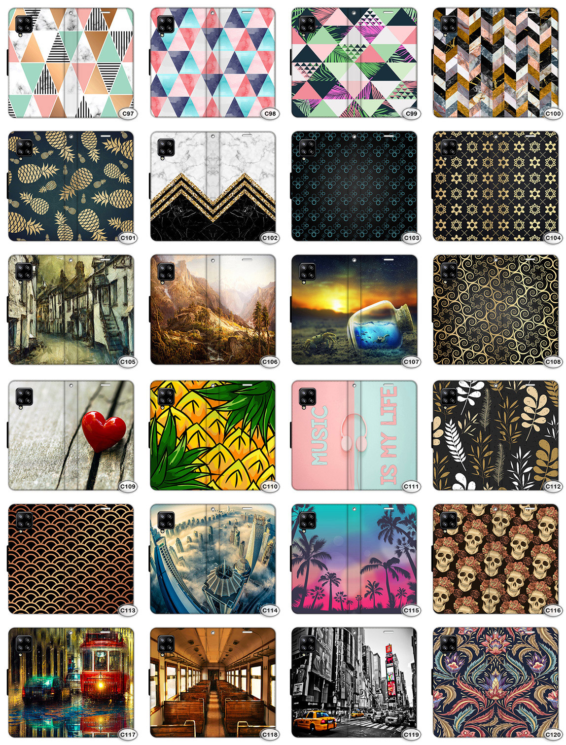 Etui Portfel FOTO Case MAGNES WZORY OBUDOWA SZKŁO do Samsung Galaxy A12 Marka Inna