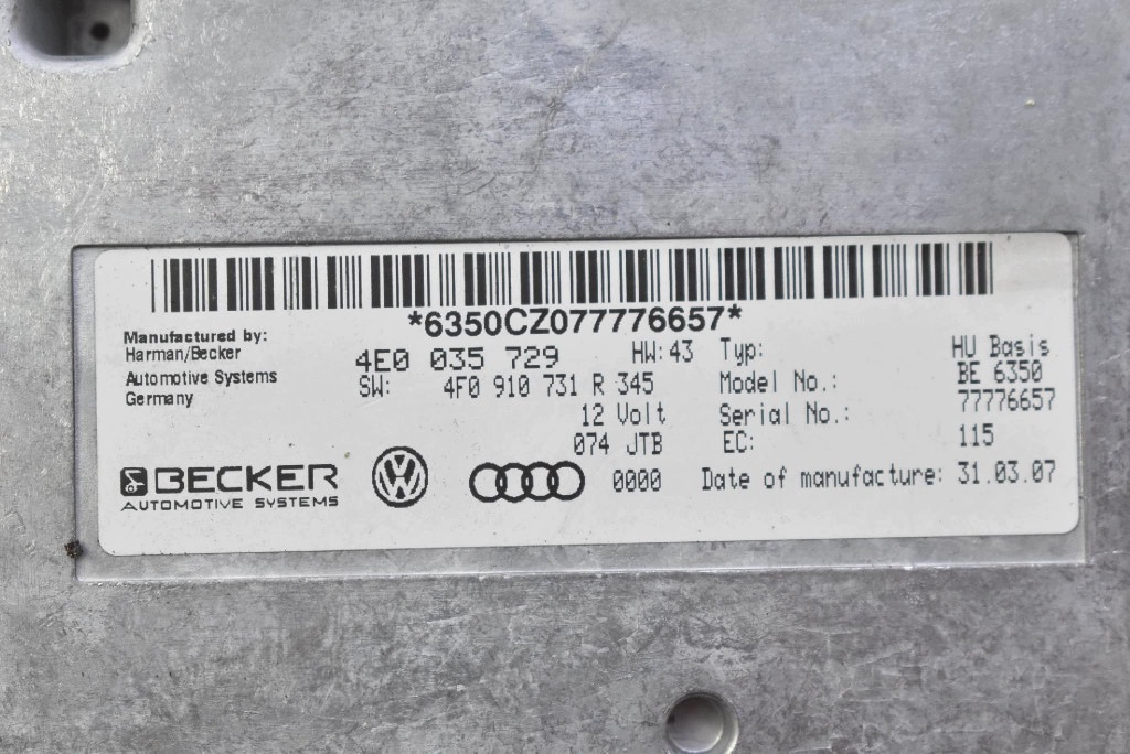 centralina modulo MMI 4E0035729 AUDI A6 C6 04-08