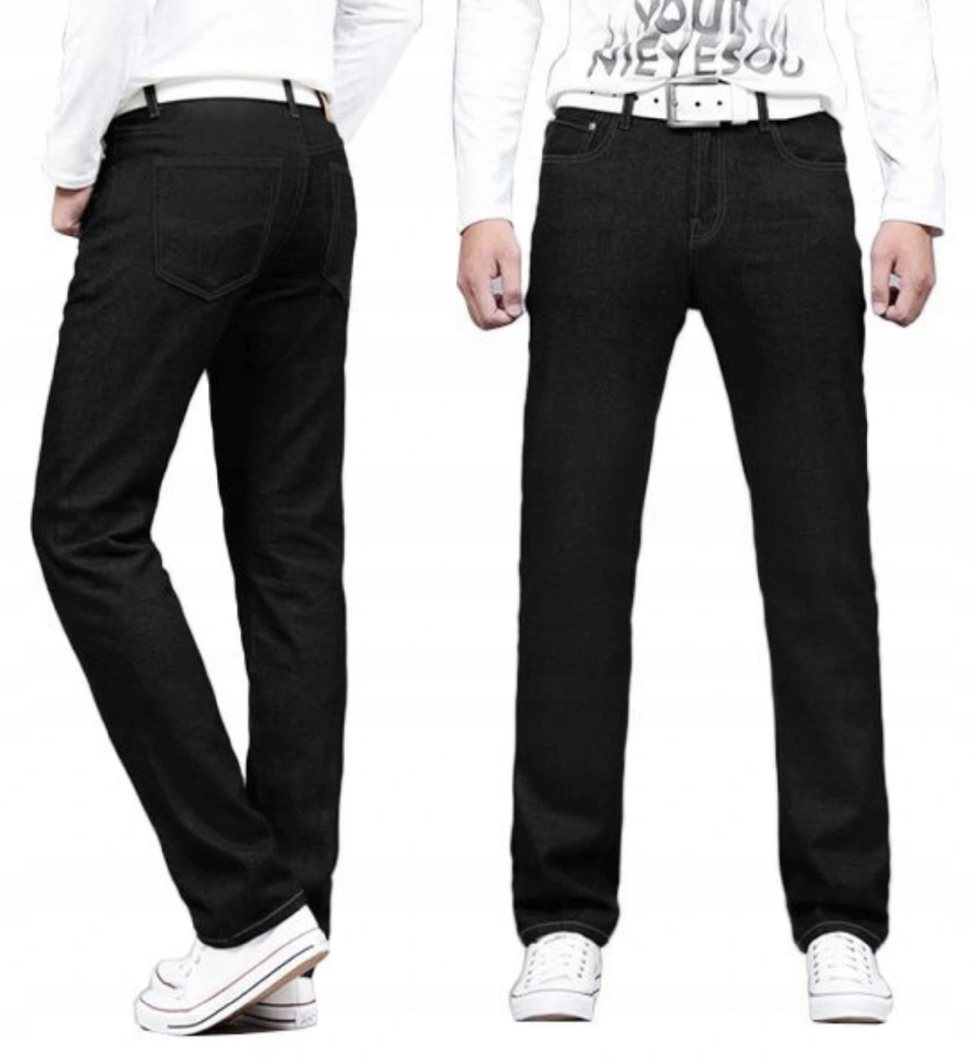 Czarne Jeansy Spodnie Męskie Hunter 610/6 W44 L32