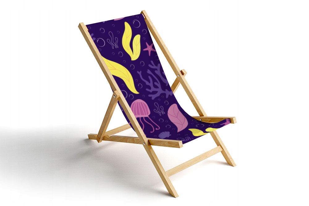 Dřevěné Lehátko jako dárek Tmavý Oceán moře rybičky skořápky mořské řasy