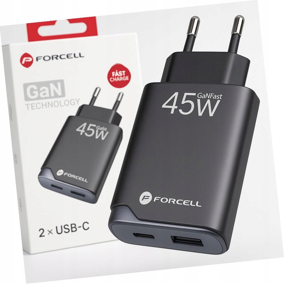 Szybka ładowarka Gan 45W 2 porty kostka do Vivo X300 Pro 5G