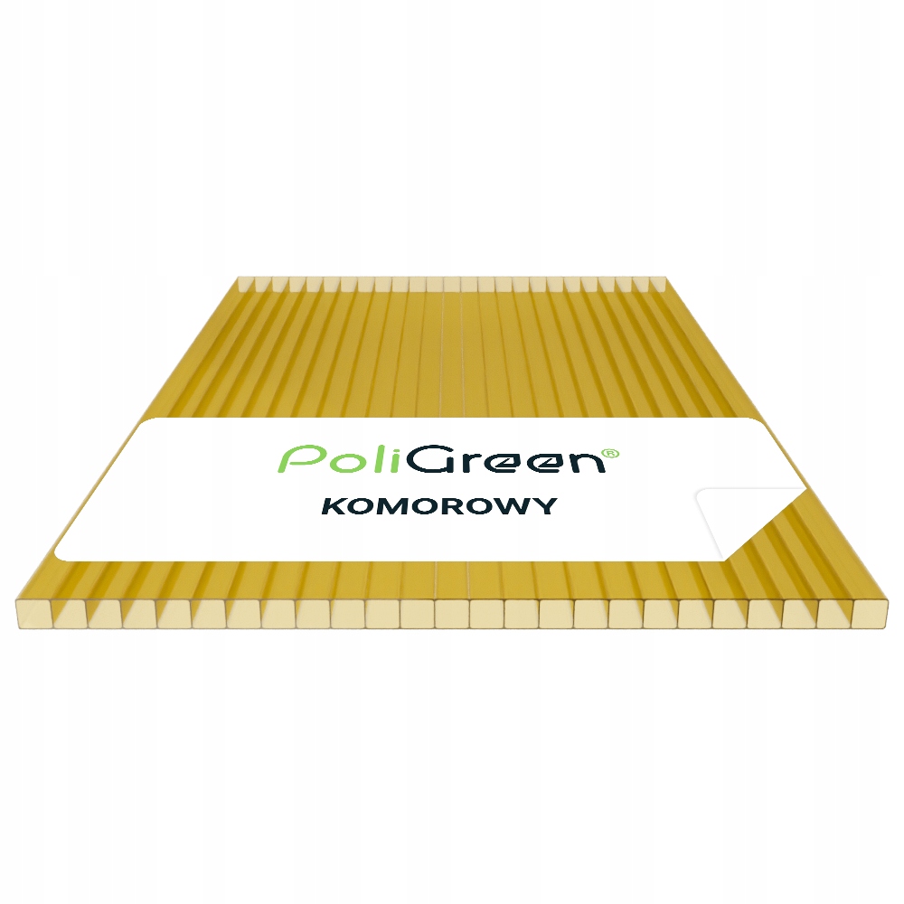 Komorový polykarbonát 2000x1050, žlutý 10 mm na míru