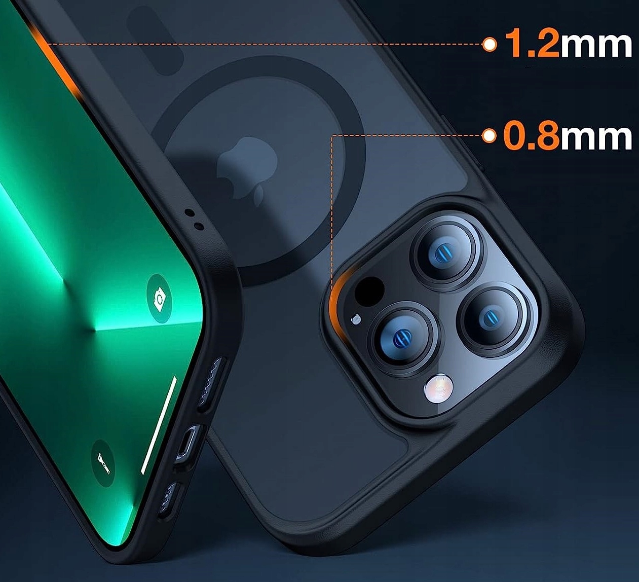 ETUI MATOWE MAGMAT do IPHONE 13 PRO +SZKŁO Materiał tworzywo sztuczne