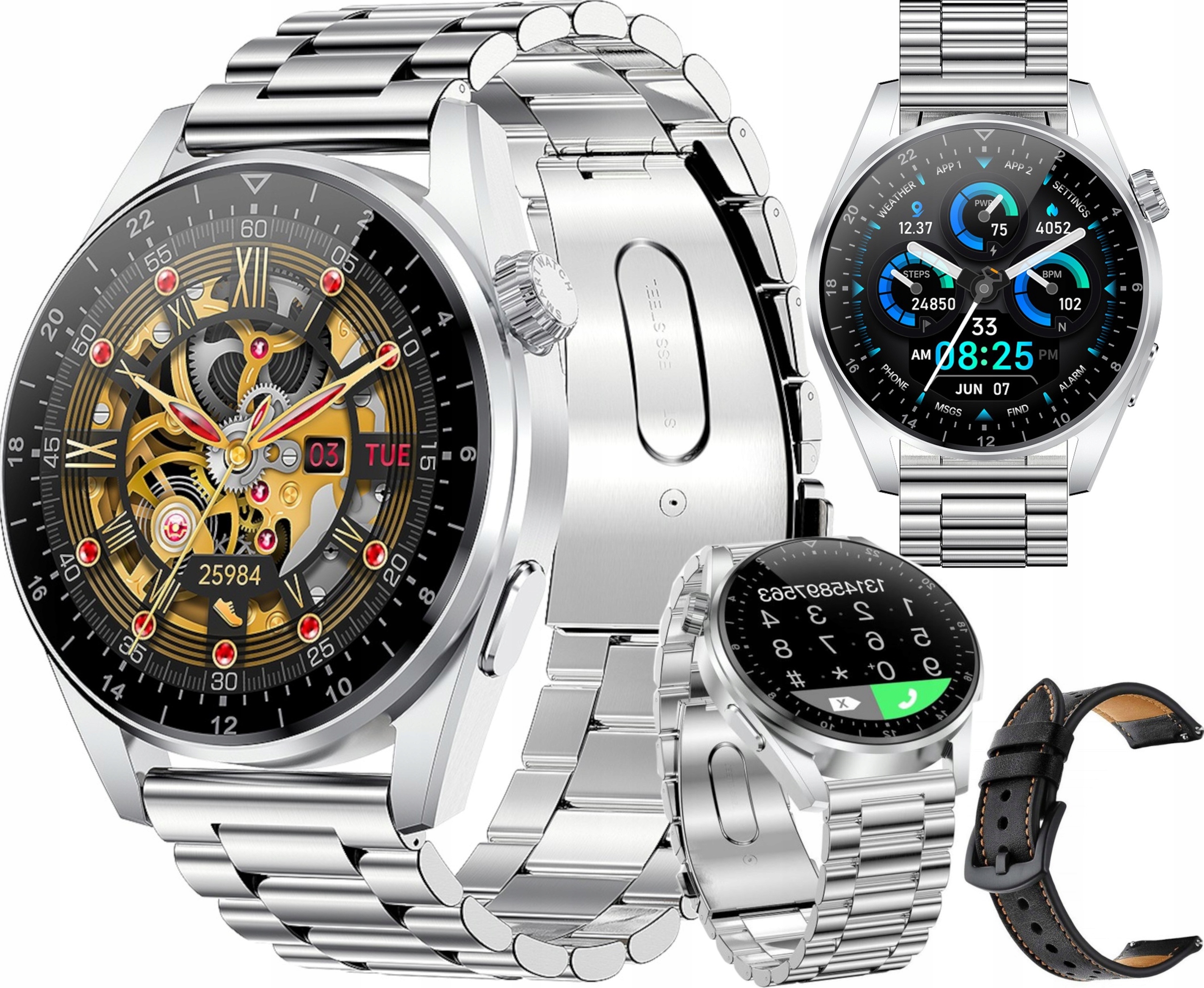 

Zegarek męski Smartwatch Rubicon Rozmowy Kroki Pl